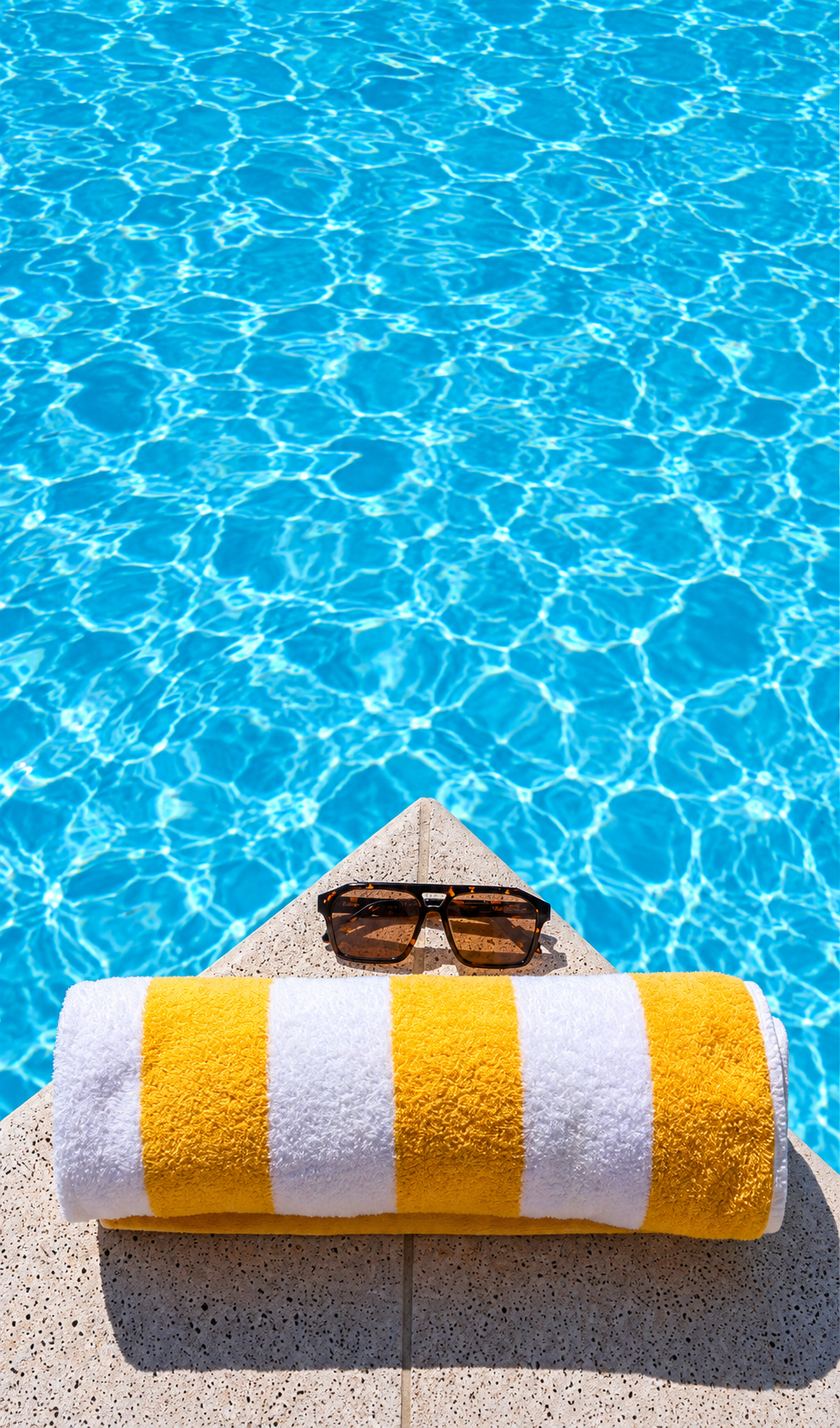 Sunny Poolside Towel and Sunglasses (1)